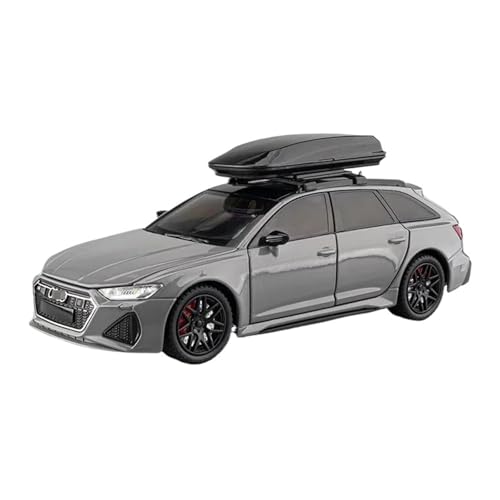1 24 Für Maßstabsgetreue Audi RS6 Modellautos Aus Legierung, Druckguss, Geöffnet, Sound, Licht, Zurückziehbare Ornamente Druckgussmodelle Motorfahrzeuge(Gray) von DUEVEL