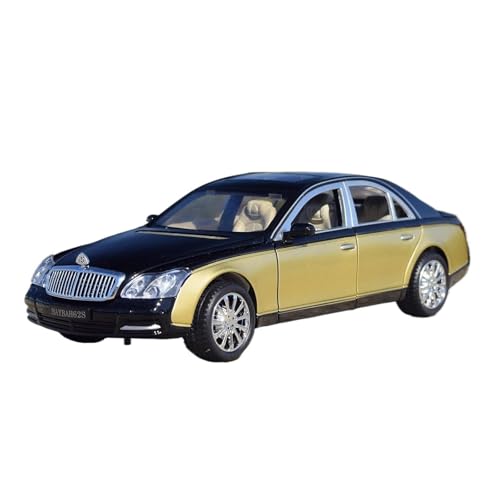 1 24 Für Maybach 62S Legierung Auto Modell Imulation Druckguss Metall Luxy Fahrzeuge Modell Sammlung Spielzeug Geschenk Druckgussmodelle Motorfahrzeuge(Black Gold) von DUEVEL