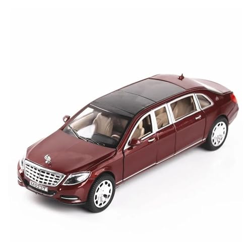 1 24 Für Maybach S600 Pull Back Simulation Sound Licht Diecast Modell Auto Home Decor Sammlungen Druckgussmodelle Motorfahrzeuge(Rot) von DUEVEL