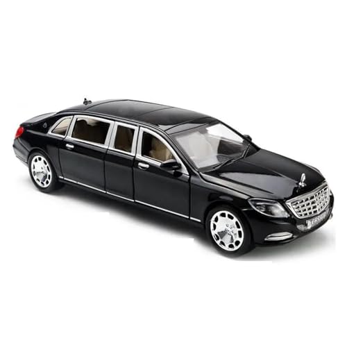 1 24 Für Maybach S600 Pull Back Simulation Sound Licht Diecast Modell Auto Home Decor Sammlungen Druckgussmodelle Motorfahrzeuge(Schwarz) von DUEVEL