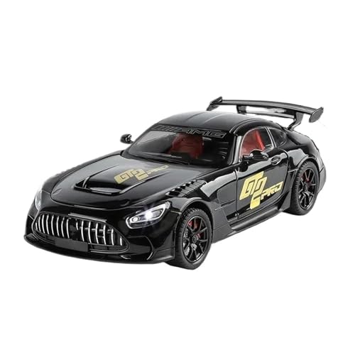 1 24 Für Mercedes-Benz AMG GT Legierung Miniatur Auto Druckguss Metall Skala Auto Modell Sound & Licht Sammlung Spielzeug Druckgussmodelle Motorfahrzeuge(Schwarz) von DUEVEL