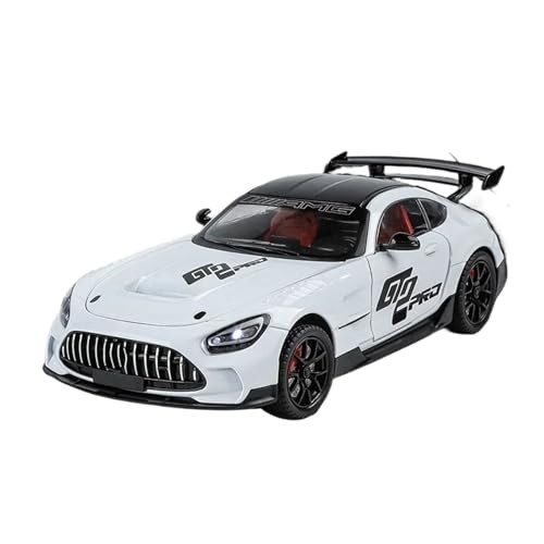 1 24 Für Mercedes-Benz AMG GT Legierung Miniatur Auto Druckguss Metall Skala Auto Modell Sound & Licht Sammlung Spielzeug Druckgussmodelle Motorfahrzeuge(White) von DUEVEL