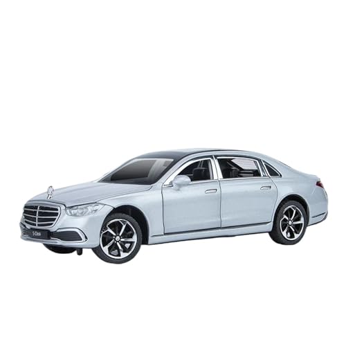 1 24 Für Mercedes-Benz S400L Hochsimulations-Modellautosammlung Aus Druckgussmetalllegierung Mit Sound- Und Lichteffekten Und Rückzug Druckgussmodelle Motorfahrzeuge(Silber) von DUEVEL