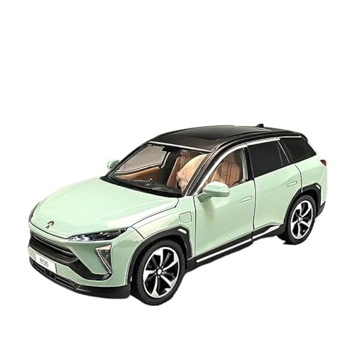 1 24 Für NIO ES6 Legierung Auto Modell Druck Metall Spielzeug Elektrische Fahrzeuge Auto Modell Simulation Sound Und Licht Geschenk Druckgussmodelle Motorfahrzeuge(Grün) von DUEVEL