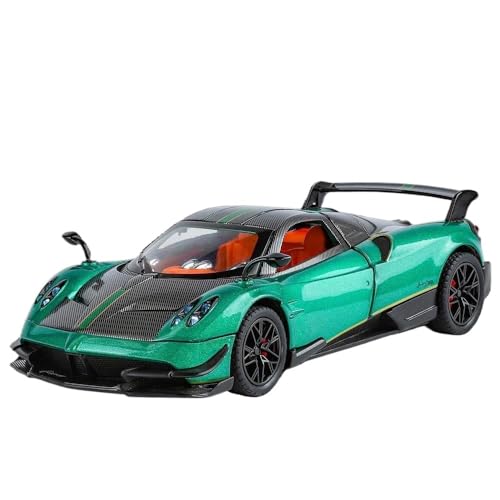 1 24 Für Pagani Huayra BC Legierung Sport Modell Diecast Metall Rennwagen Modell Sound Licht Simulation Sammlung Spielzeug Druckgussmodelle Motorfahrzeuge(Grün) von DUEVEL