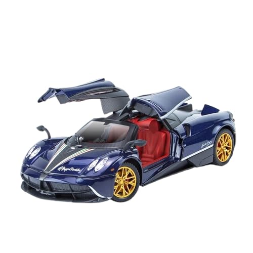 1 24 Für Pagani Huayra Dinastia Supercar Legierung Auto Druckguss Modell Sound Und Licht Auto Modell Spielzeug Geschenk Druckgussmodelle Motorfahrzeuge(Blau) von DUEVEL