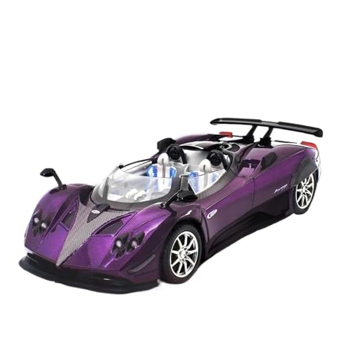 1 24 Für Pagani Zonda HP Barchetta Supercar Legierung Automodell Sound Und Licht Pull Back Sammlerstücke Geburtstagsgeschenk Druckgussmodelle Motorfahrzeuge(Purple) von DUEVEL