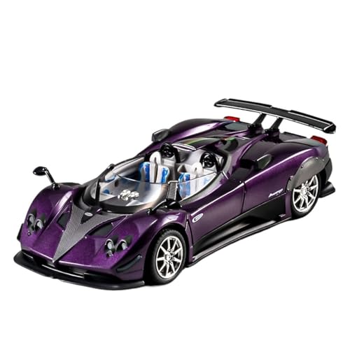 1 24 Für Pagani Zonda Legierung Automodell Supercar Spielzeug Simulation Automodell Ornamente Druckgussmodelle Motorfahrzeuge(Purple) von DUEVEL