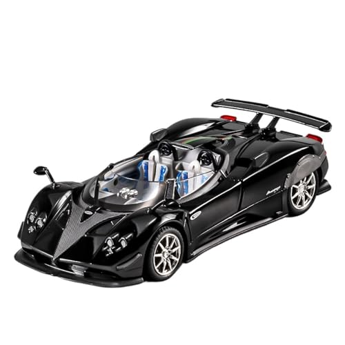 1 24 Für Pagani Zonda Legierung Automodell Supercar Spielzeug Simulation Automodell Ornamente Druckgussmodelle Motorfahrzeuge(Schwarz) von DUEVEL