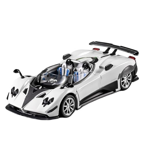 1 24 Für Pagani Zonda Legierung Automodell Supercar Spielzeug Simulation Automodell Ornamente Druckgussmodelle Motorfahrzeuge(White) von DUEVEL
