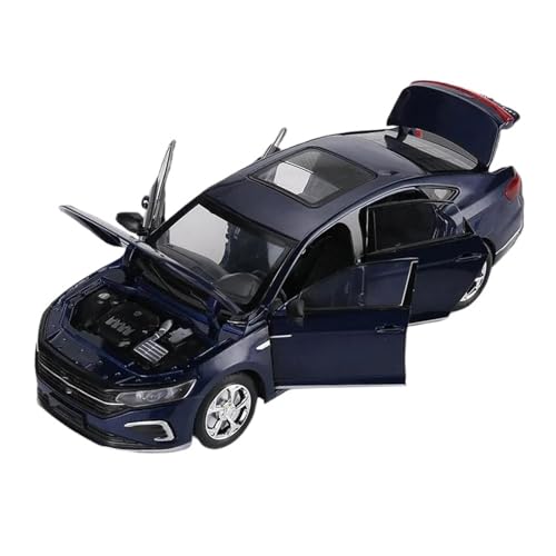 1 24 Für Passat Sound Pull Back Spielzeugauto Mehrtürig Kann Geöffnet Werden Gleiten Fahren Für Jungen Teenager Bastler Geschenk Druckgussmodelle Motorfahrzeuge(Blau) von DUEVEL
