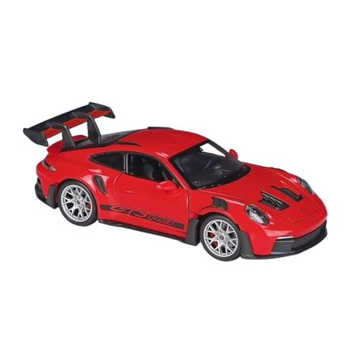 1 24 Für Porsche 911 GT3 RS Legierung Sportwagen Modell Druckguss Metall Track Racing Fahrzeuge Auto Modell Sammlerstücke Druckgussmodelle Motorfahrzeuge(Rot) von DUEVEL