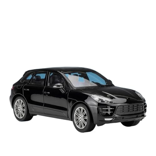 1 24 Für Porsche Macan Turbo SUV Legierung Automodell Druckguss Metall Spielzeug Fahrzeuge High Simulation Collection Series Druckgussmodelle Motorfahrzeuge(Schwarz) von DUEVEL
