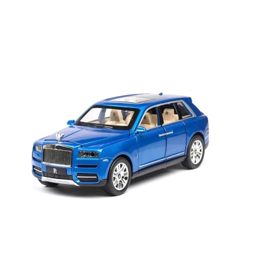 1 24 Für Rolls-Royce Cullinan SUV Legierung Modell Auto Spielzeug Druckguss Metallguss Auto Enthusiasten Spielzeug Druckgussmodelle Motorfahrzeuge(Blau) von DUEVEL
