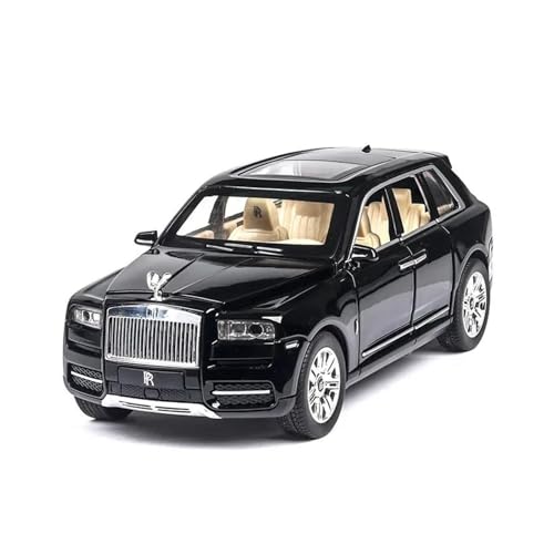 1 24 Für Rolls-Royce Cullinan SUV Legierung Modell Auto Spielzeug Druckguss Metallguss Auto Enthusiasten Spielzeug Druckgussmodelle Motorfahrzeuge(Schwarz) von DUEVEL