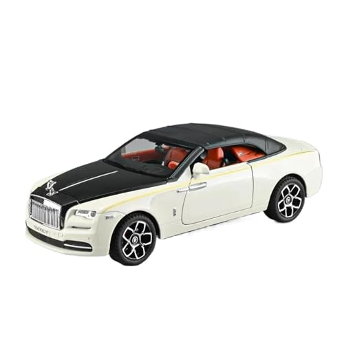 1 24 Für Rolls Royce Dawn Automodell Legierung Sportwagen Sound Und Licht Zurückziehen SpielzeugautoSammlung Ornamental Druckgussmodelle Motorfahrzeuge(White) von DUEVEL