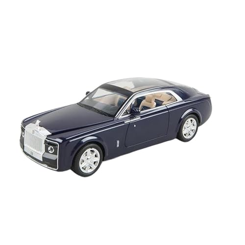 1 24 Für Rolls Royce Huiying Legierung Druckguss Auto Modell Simulation Pull Back Sound Licht Erweiterte Dekorative Geschenk Druckgussmodelle Motorfahrzeuge(Blau) von DUEVEL