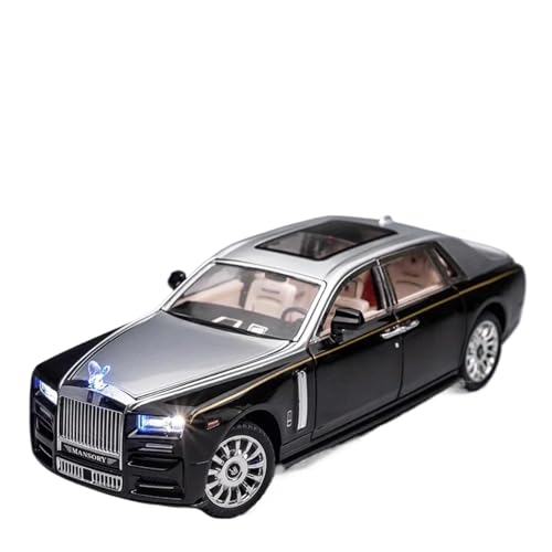 1 24 Für Rolls Royce Phantom Diecast Simulierte Pull Back Limousine Zinklegierung Metall Spielzeugauto-Sammlung Druckgussmodelle Motorfahrzeuge(Schwarz) von DUEVEL