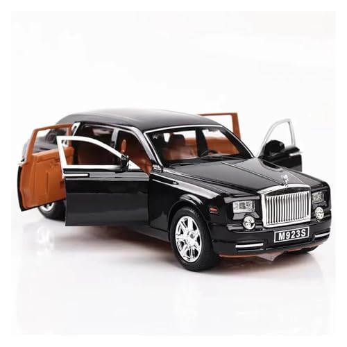 1 24 Für Rolls-Royce Phantom Legierung Luxus Limousine Auto Modell Druckguss Sound Licht Simulation Sammler Enthusiasten Geschenke Druckgussmodelle Motorfahrzeuge(Schwarz) von DUEVEL