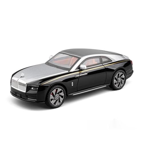 1 24 Für Rolls-Royce Spectre Legierung Modell Auto Druckguss Metall Miniatur Auto Sound Licht Sammlung Fahrzeug Auto Geschenk Druckgussmodelle Motorfahrzeuge(Silber) von DUEVEL