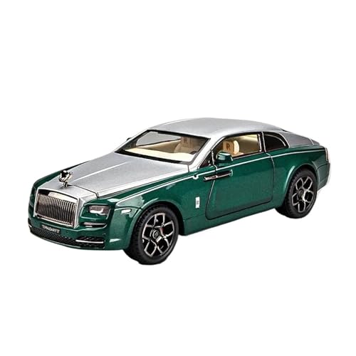 1 24 Für Rolls Royce Wraith Mansory Legierung Auto Diecast Spielzeug Fahrzeuge Auto Modell Sound Und Licht Zurückziehen Geschenke Druckgussmodelle Motorfahrzeuge(Grün) von DUEVEL