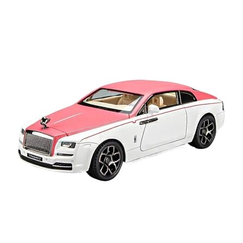 1 24 Für Rolls Royce Wraith Mansory Legierung Auto Diecast Spielzeug Fahrzeuge Auto Modell Sound Und Licht Zurückziehen Geschenke Druckgussmodelle Motorfahrzeuge(Rosa) von DUEVEL