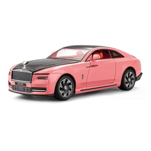 1 24 Für Rolls Royces Spectre Legierung Luxy New Energy Auto Modell Diecast Spielzeug Fahrzeug Metall Auto Modell Sound Licht Druckgussmodelle Motorfahrzeuge(Rosa) von DUEVEL