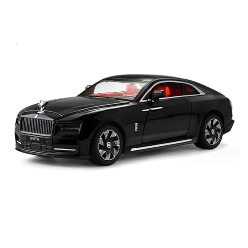 1 24 Für Rolls Royces Spectre Legierung Luxy New Energy Auto Modell Diecast Spielzeug Fahrzeug Metall Auto Modell Sound Licht Druckgussmodelle Motorfahrzeuge(Schwarz) von DUEVEL