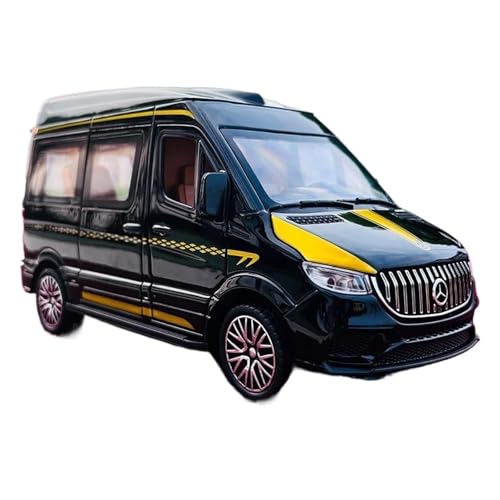 1 24 Für Sprinter Alloy MPV Car Diecast Metal Toy Vehicles Model Collection Sound- Und Lichtsimulation Für Erwachsene Druckgussmodelle Motorfahrzeuge(Schwarz) von DUEVEL