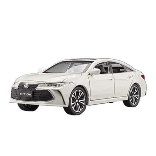 1 24 Für Toyota Avalon Legierung Auto Modell Diecast Spielzeug Fahrzeuge Metall Spielzeug Auto Modell Simulation Sound Licht Geschenke Druckgussmodelle Motorfahrzeuge(White) von DUEVEL