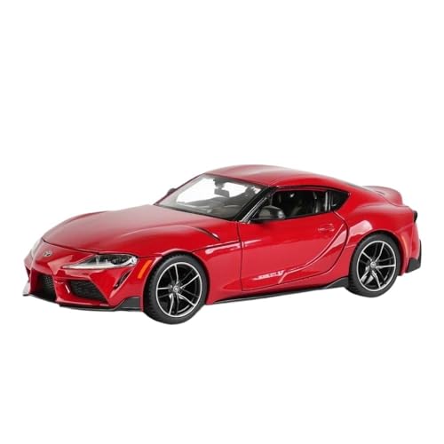 1 24 Für Toyota GR Supra Legierung Sportwagen Druckguss Metall Rennwagen Modell Simulation Sammlung Spielzeug Druckgussmodelle Motorfahrzeuge(Rot) von DUEVEL