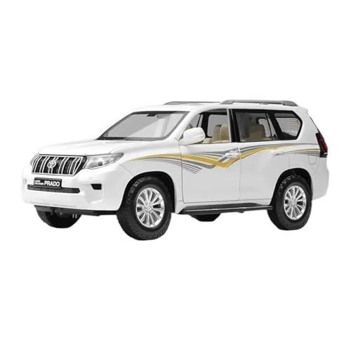 1 24 Für Toyota Prado SUV Legierung Druckguss Spielzeug Fahrzeuge Metall Spielzeug Auto Modell Auto Enthusiasten Sammlung Druckgussmodelle Motorfahrzeuge(White) von DUEVEL