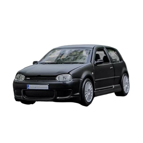 1 24 Für Volkswagen VW Golf R32 Legierung Auto Druckguss Spielzeug Fahrzeuge Auto Modell Miniatur Maßstab Modell Auto Spielzeug Druckgussmodelle Motorfahrzeuge(Schwarz) von DUEVEL