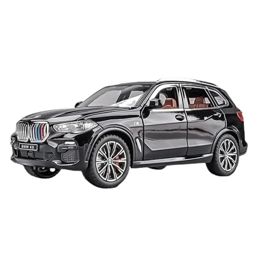 1 24 Für X5 SUV Legierung Auto Druckguss Spielzeug Fahrzeuge Auto Modell Sound Und Licht Pullback Auto Geschenke Druckgussmodelle Motorfahrzeuge(Schwarz) von DUEVEL