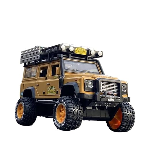 1 28 Für Camel Cup Rover Defender Alloy Racing Car Diecasts Toy Metal Off-Road Vehicles Model Collection Druckgussmodelle Motorfahrzeuge(Yellow) von DUEVEL