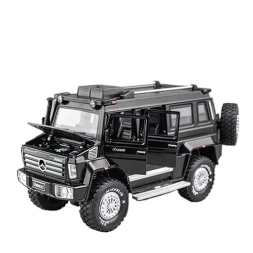 1 28 Für Unimog U5000 Legierung Auto Diecast Spielzeug Metall Geländewagen Modell Simulation Sound Und Licht Sammlung Druckgussmodelle Motorfahrzeuge(Negro) von DUEVEL
