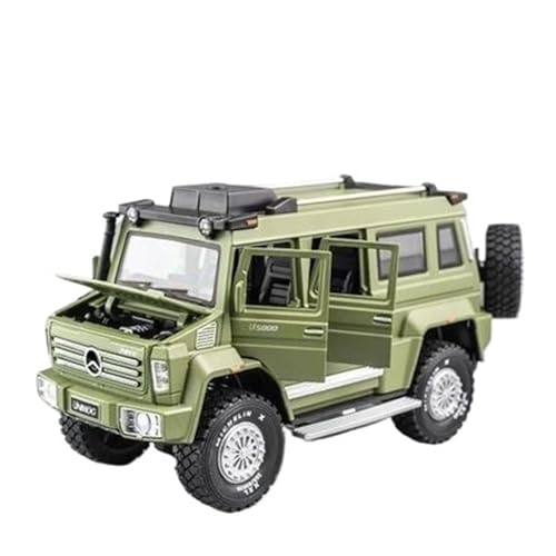 1 28 Für Unimog U5000 Legierung Auto Diecast Spielzeug Metall Geländewagen Modell Simulation Sound Und Licht Sammlung Druckgussmodelle Motorfahrzeuge(Verde) von DUEVEL