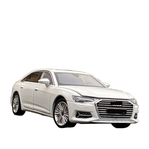 1 32 Für Audi A6 Aluminium-Auto-Modell, Metall, Mit Hochsimulation, Klang Und Licht, Sammlungsmodell Für Kinder Druckgussmodelle Motorfahrzeuge(White) von DUEVEL