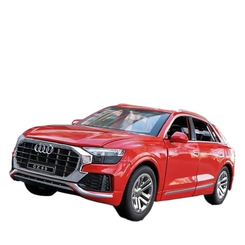 1 32 Für Audi Q8 SUV Legierung Auto Simulation Druckguss Metall Spielzeug Fahrzeuge CarSound Und Licht Sammlung Druckgussmodelle Motorfahrzeuge(Rot) von DUEVEL