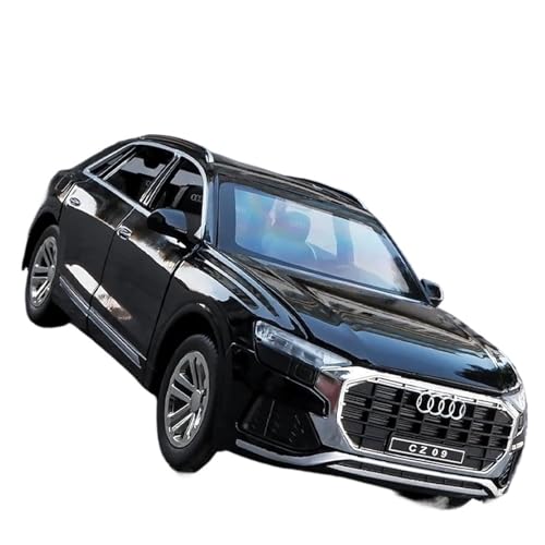 1 32 Für Audi Q8 SUV Legierung Auto Simulation Druckguss Metall Spielzeug Fahrzeuge CarSound Und Licht Sammlung Druckgussmodelle Motorfahrzeuge(Schwarz) von DUEVEL