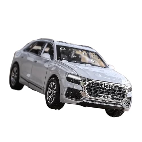 1 32 Für Audi Q8 SUV Legierung Auto Simulation Druckguss Metall Spielzeug Fahrzeuge CarSound Und Licht Sammlung Druckgussmodelle Motorfahrzeuge(White) von DUEVEL