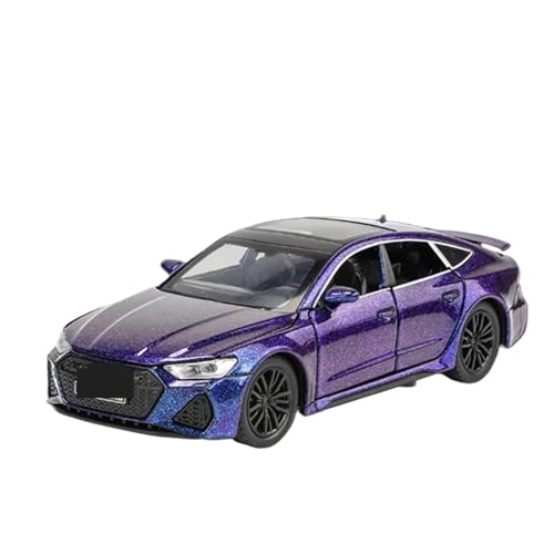 1 32 Für Audi RS7 Coupe Legierung Auto Modell Druckguss Metall Fahrzeuge Hohe Simulation Auto Modell Sound Und Licht Sammlung Spielzeug Druckgussmodelle Motorfahrzeuge(Blau) von DUEVEL
