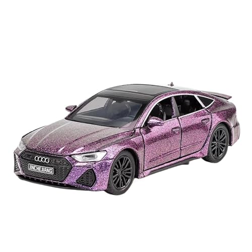 1 32 Für Audi RS7 Sportback Legierung Auto Sound Licht Druckguss Metall Spielzeug Fahrzeug Sammlung Miniatur Druckgussmodelle Motorfahrzeuge(Purple) von DUEVEL