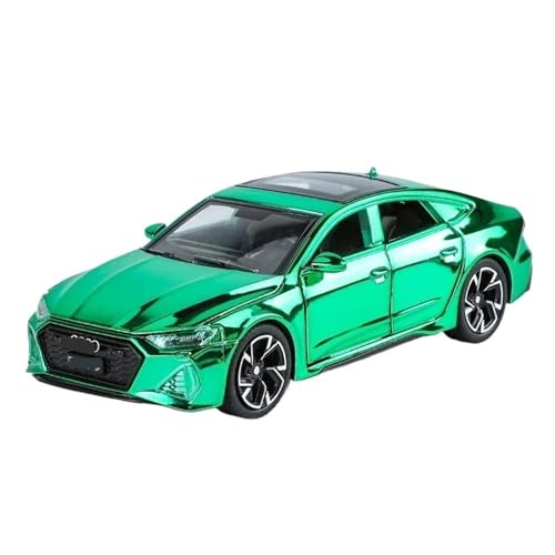1 32 Für Audi RS7 Sportwagen Plating Automodell Hochsimulation Diecast Metalllegierung Autosammlung Sound Light Toy Druckgussmodelle Motorfahrzeuge(Grün) von DUEVEL