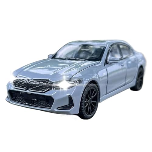 1 32 Für BMW 320 320i Legierung Auto Modell Diecast Metall Spielzeug Fahrzeuge Auto Modell Hohe Simulation Sound Und Licht Spielzeug Druckgussmodelle Motorfahrzeuge(Gray) von DUEVEL