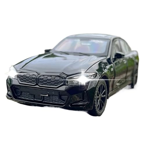 1 32 Für BMW 320 320i Legierung Auto Modell Diecast Metall Spielzeug Fahrzeuge Auto Modell Hohe Simulation Sound Und Licht Spielzeug Druckgussmodelle Motorfahrzeuge(Schwarz) von DUEVEL