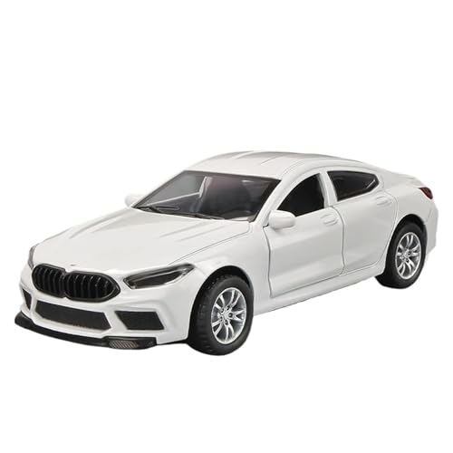 1 32 Für BMW M8 MH8 Coupe Legierung Auto Modell Simulation Spielzeug Auto Modell Mit Licht Sammlung Geschenk Druckgussmodelle Motorfahrzeuge(White) von DUEVEL