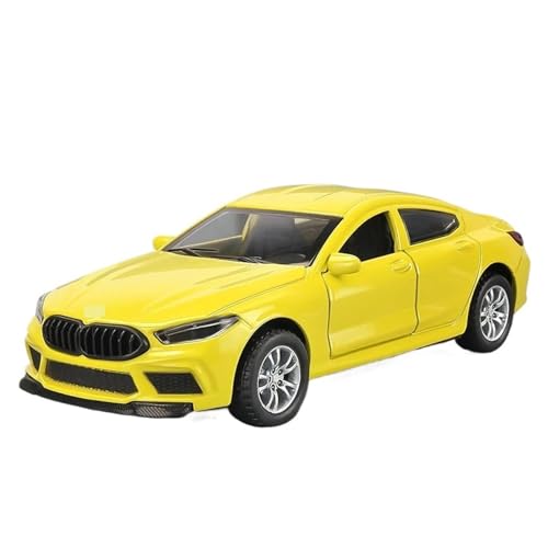 1 32 Für BMW M8 MH8 Coupe Legierung Auto Modell Simulation Spielzeug Auto Modell Mit Licht Sammlung Geschenk Druckgussmodelle Motorfahrzeuge(Yellow) von DUEVEL