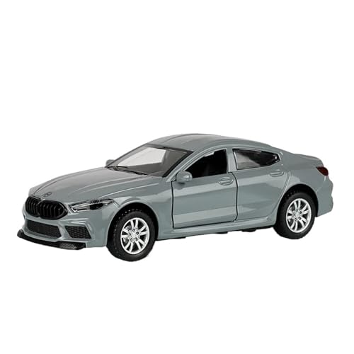 1 32 Für BMW M8 Sportwagen Legierung Automodell Druckguss Spielzeugfahrzeuge Mit Sound Light Pull Back Modell Druckgussmodelle Motorfahrzeuge(Gray) von DUEVEL