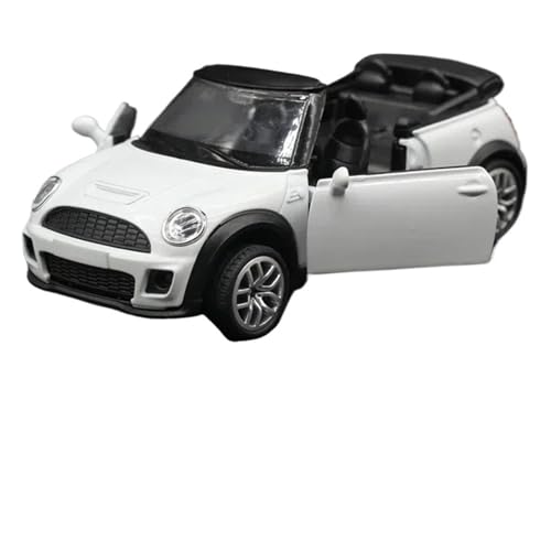 1 32 Für BMW MINI Cabrio Sportwagen Legierung Automodell Sound Und Licht Version Simulation Modell Spielzeug Druckgussmodelle Motorfahrzeuge(White) von DUEVEL